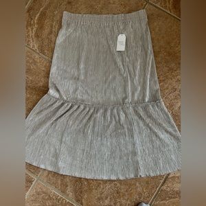 Time and Tru Metalic MIDI Skirt